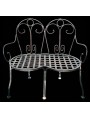 Settee iron garden bench with 2 seats