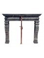 Tuscan fireplace in 16th century style - black marble