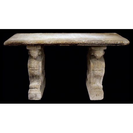 Grande tavolo in pietra ricostituita