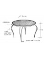 Round forged-iron Ø 98 cms table