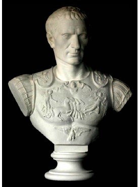 Giulio Cesare busto in gesso - copia di statua romana
