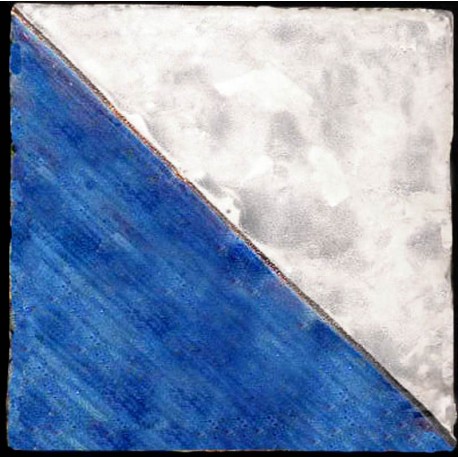 Majolica tile white and blue