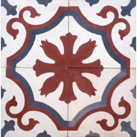 Cement Tiles RED BLUE WHITE