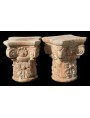 Corinthian capital H.47cms/40x40cms in terracotta