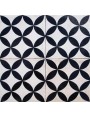 Cement Tiles Geometric Flowers Black White