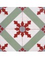 Cement tiles Red Green White Decoration