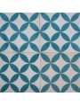 Cement tiles Geometric Pattern Light Blue Flowers