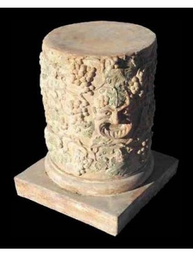 Colonna H.75cm/Ø50cm allegorica in terracotta