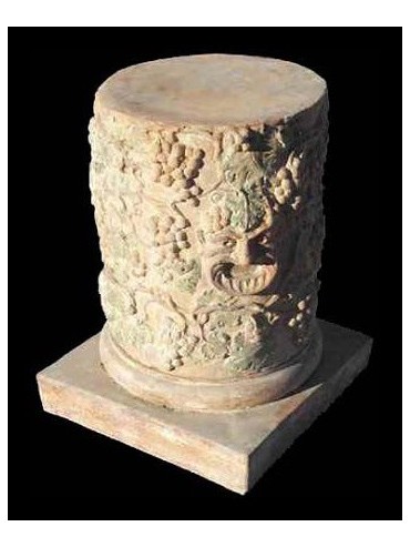 Allegorical terracotta column H.75cms/Ø50cms