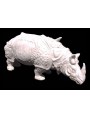 Il Rinoceronte di Albrecht Durer terracotta bianca