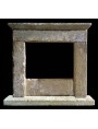 Small lime stone fireplace
