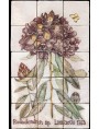 Flowers majolica panel rhododendron