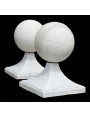 Two marble spheres Ø20cms