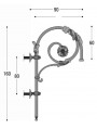 Pastoral lamp post H 160 cm