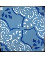 Antica piastrella di maiolica blu