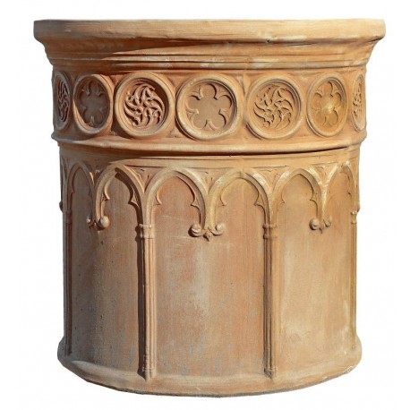 Corinthian cylindrical vase Ø60cms
