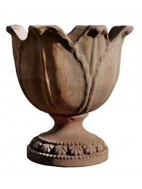 Terracotta Chalices tulip-shaped - small
