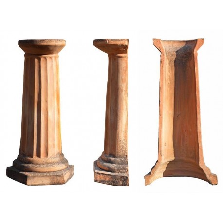 Hollow column for terracotta sink