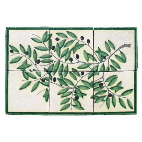 Maiolica panel with tiles 20x20 cm