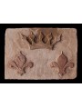 Sand stone coat of arms lilies and noble crown