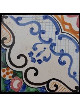 Reproduced Tile in Maiolica