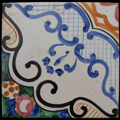 Reproduced Tile in Maiolica