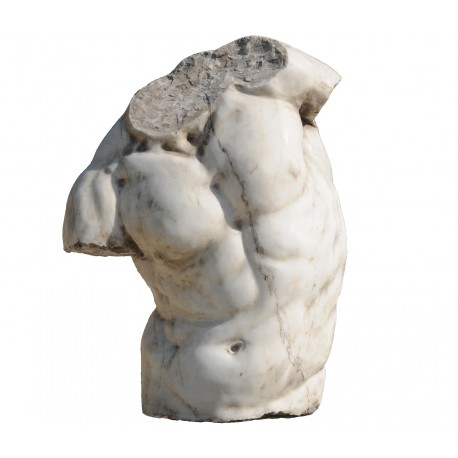 Torso Gaddi in marmo bianco di Carrara