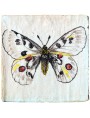 Hand made majolica tile with Apollo butterfly