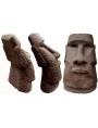 Moai retro, fianco e fronte