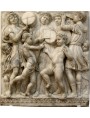 Bas-relief of the Choir of Luca della Robbia original in white Carrara marble