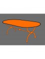 Table in iron 280 x 100 cm two legs