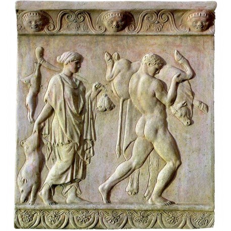 Bassorilievo in terracotta Ercole fatiche greco romano