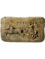 Bassorilievo in terracotta, biga romana