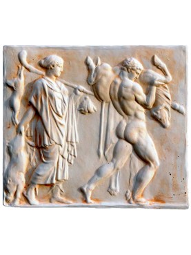 White Terracotta basrelief Hercules