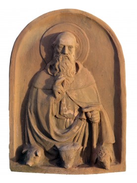 Sant' Antonio abate in terracotta con gli animali