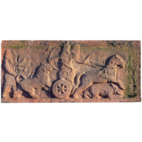 Terracotta bas-relief representing the chariot archers from Persia