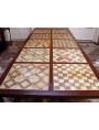 Wrought iron table with 90 majolica tiles