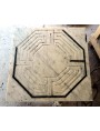 Third day of work, the Labyrinth is completely carved and begin the marquetry