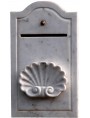 White Carrara marble mail boxes with shell