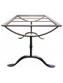 Forged iron table base