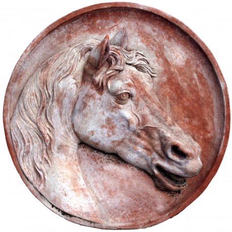 Big Horse Head in Terracotta - right