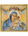 Devotional panel - Madonna with child in majolica - Madonna delle Grazie
