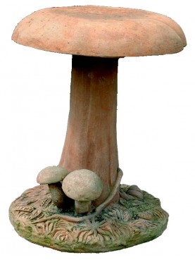 Sedile fungo in terracotta