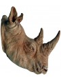 Testa di Rinoceronte in terracotta trofeo