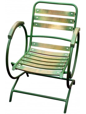 Armchair forged iron and beech