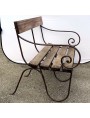 Divan Benche wrought iron and wood