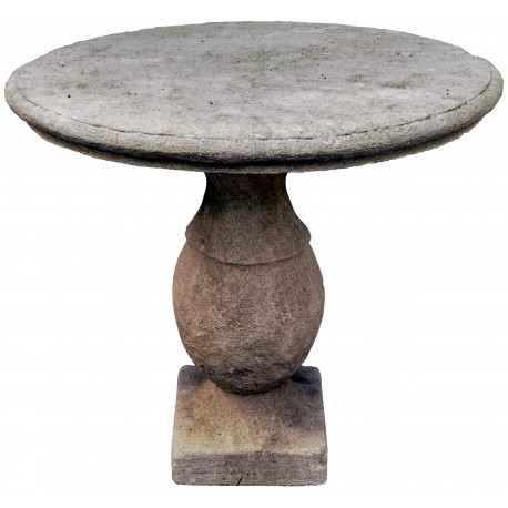 Piccolo tavolo Ø50cm in pietra rotondo - Recuperando