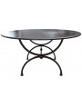 Wrought iron oval table