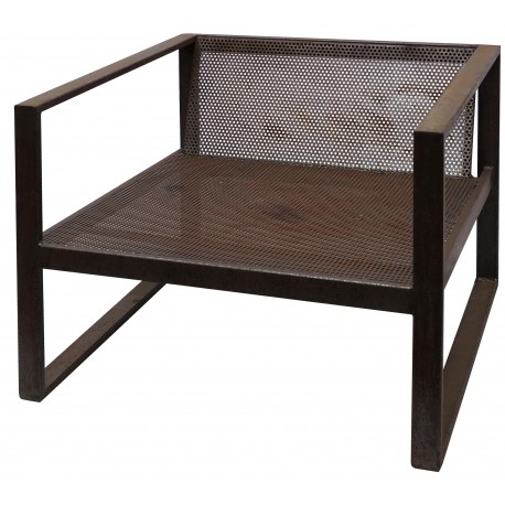 Modern minimalist armchair wrought iron
