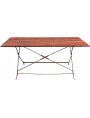 Tavolino antico in ferro e legno a stecchine
